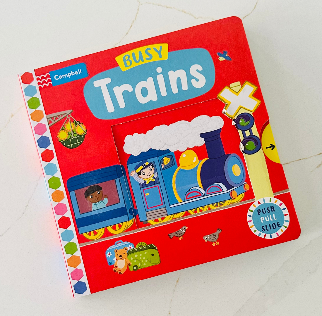 Busy Trains - A Push, Pull and Slide book