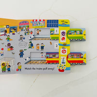 Busy Trains - A Push, Pull and Slide book