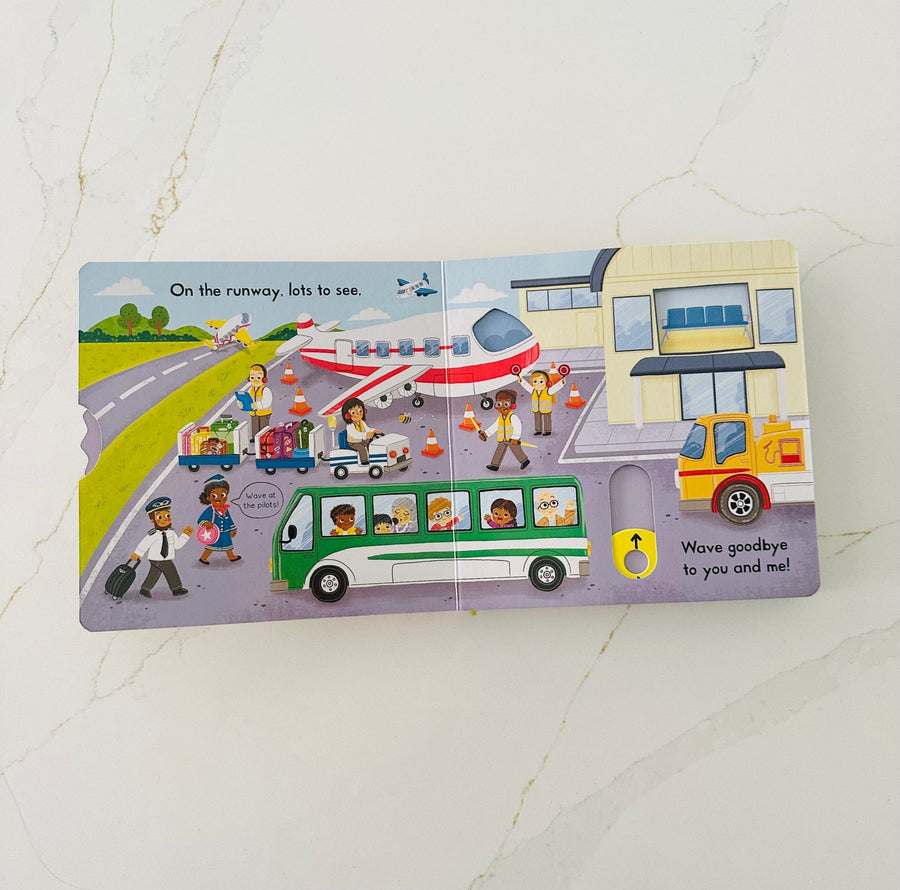 Busy Airport - Push, Pull and Slide book - Wondertivity