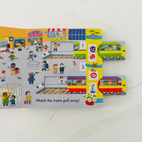 Busy Trains - A Push, Pull and Slide book - Wondertivity