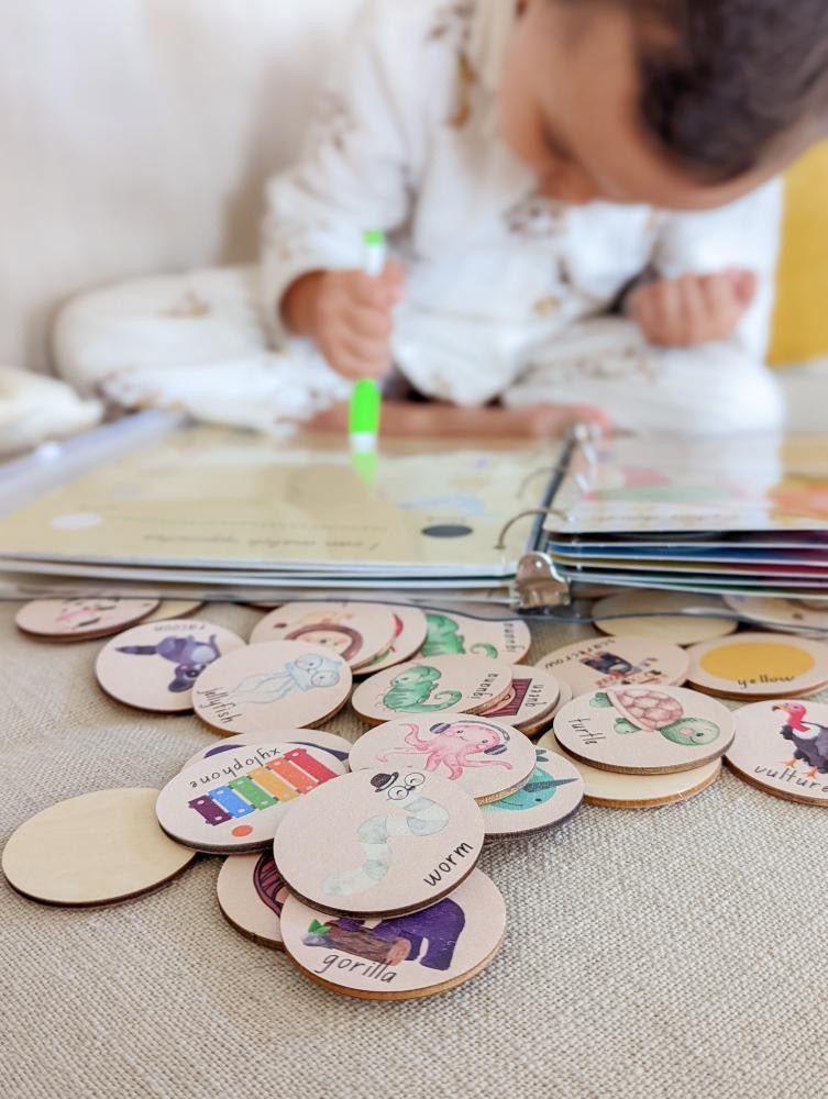 Learning Binders and Wooden Discs Set - Wondertivity