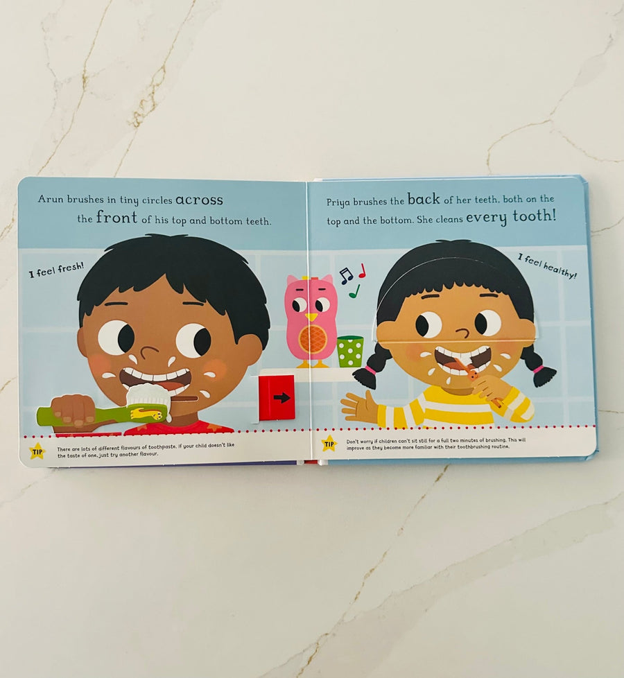 Let's Brush our Teeth: How To Brush Your Teeth - a Push, Pull and Slide book - Wondertivity